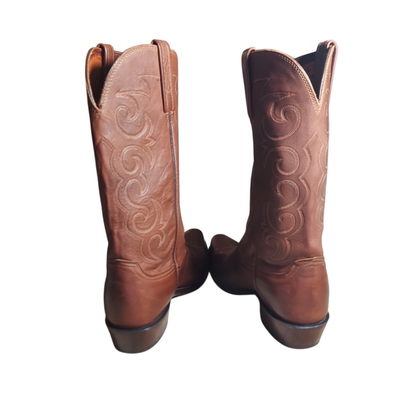 Lucchese 1883 Baker Men’s 9.5 Wide  Western Cowboy Boots Brown Leather  300610 - Picture 7 of 16